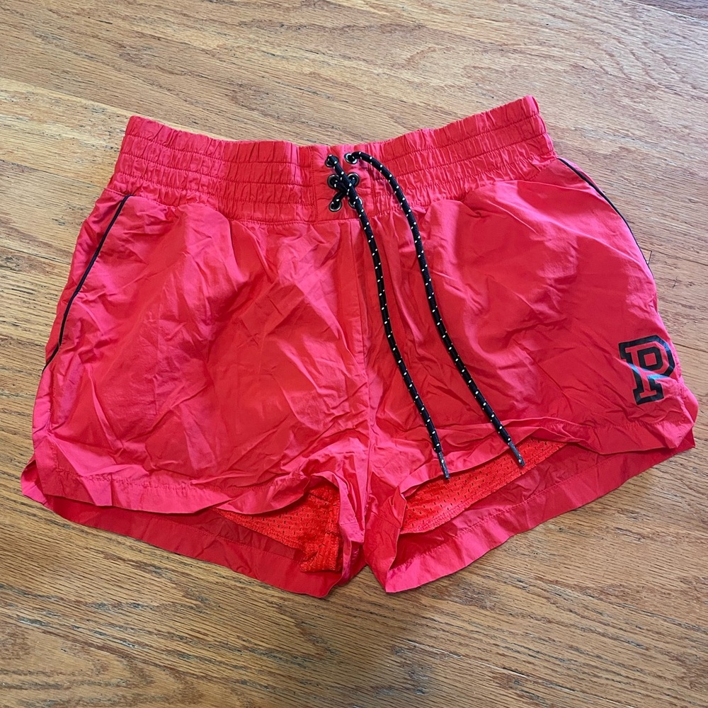 Victoria Secret Pink Red Logo Athletic Running Shorts